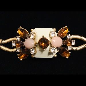 COPY - J.Crew Crystal & Stone Row Gold Bracelet🔥